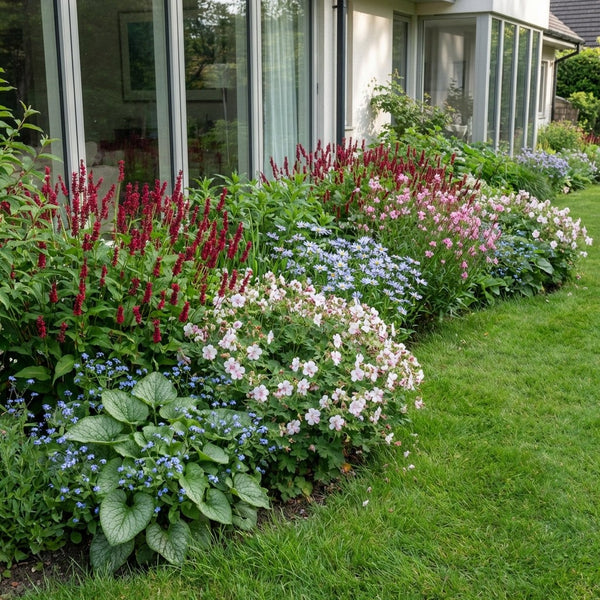 Pack Massif Soleil & Mi-Ombre Rose & Blanc & Bleu - 30 plantes — photo 2
