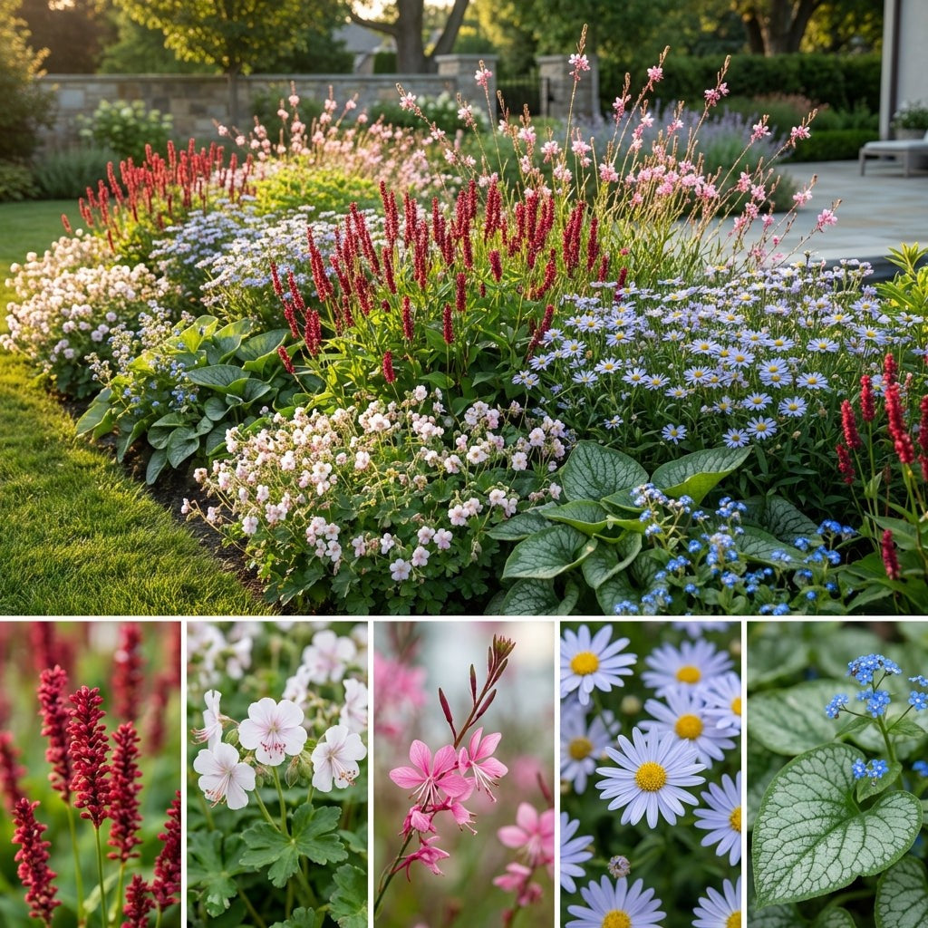 Pack Massif Soleil & Mi-Ombre Rose & Blanc & Bleu - 30 plantes — photo 3