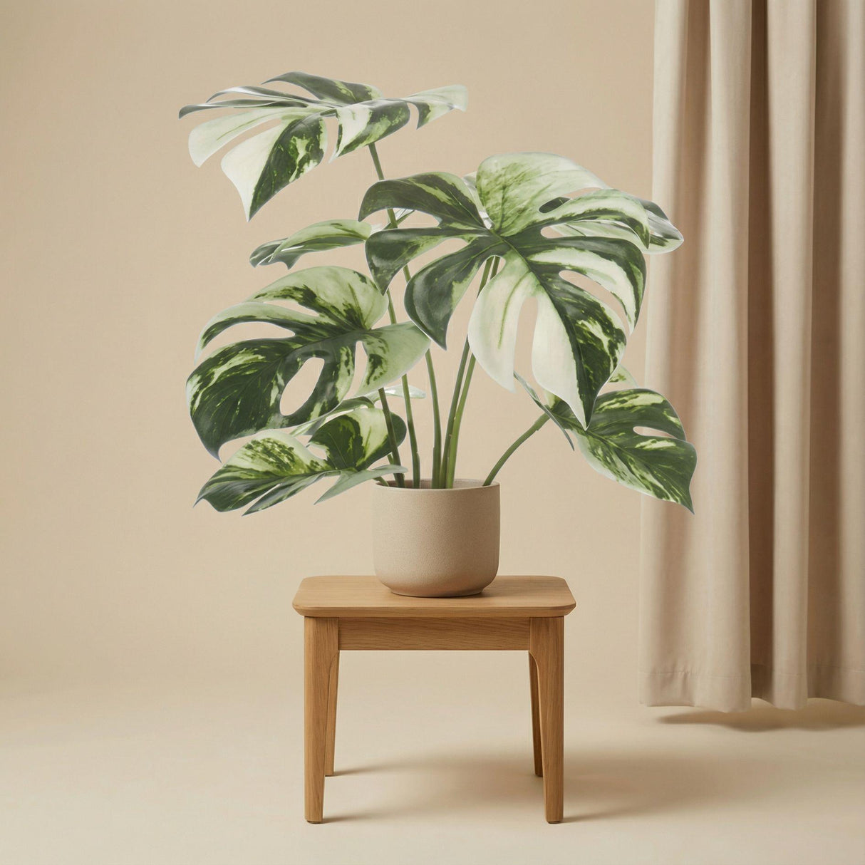Monstera Variegata Kunstpflanze H40cm inkl. Topf