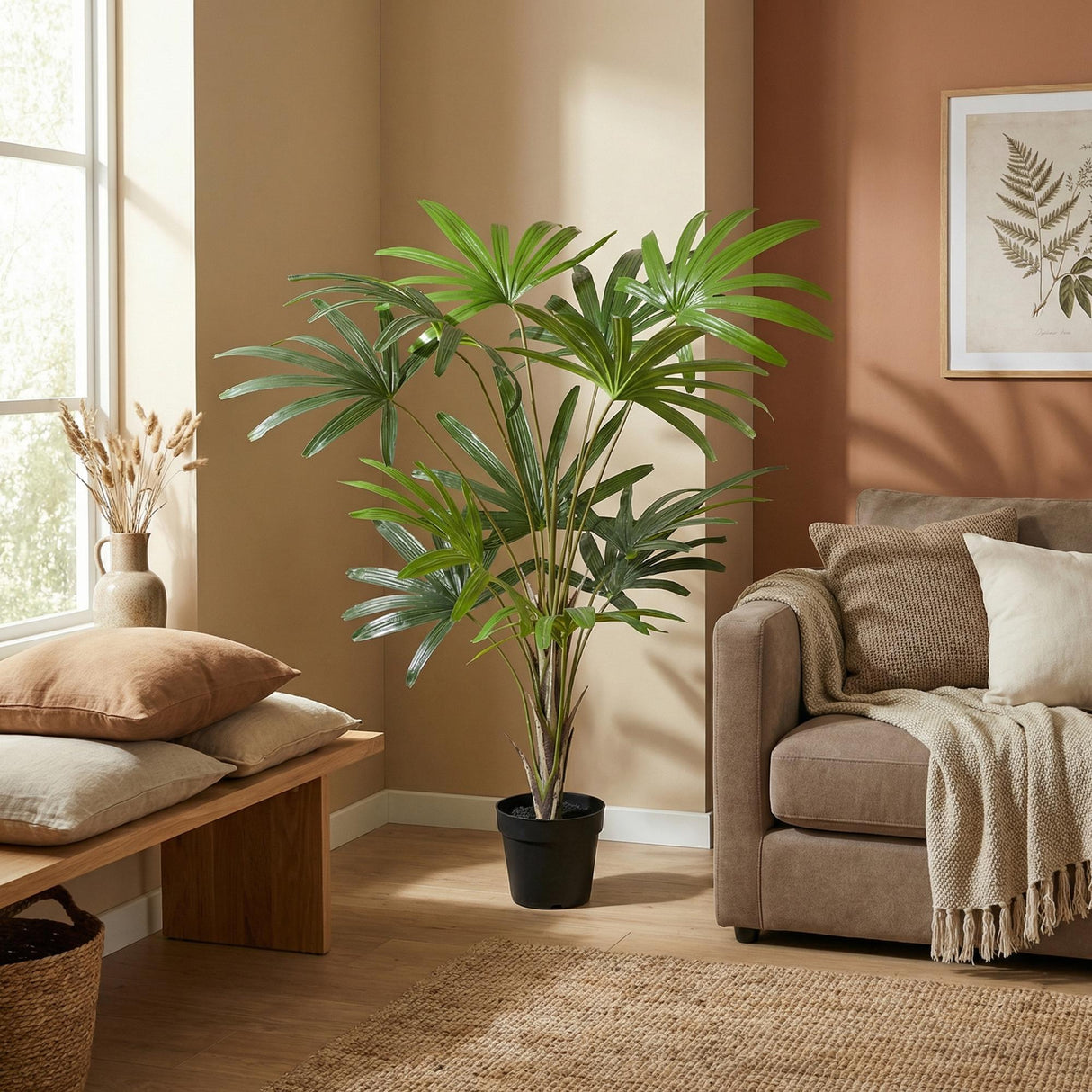 Rhapispalme Kunstpflanze h120cm