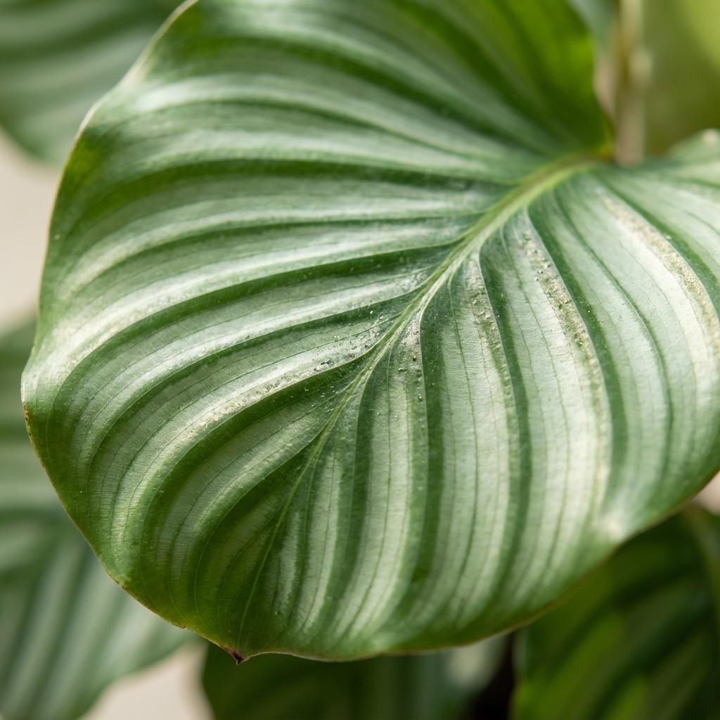 Green boutiQ - Zimmerpflanze - Pfauenpflanze - Calathea Orbifolia - Grün - Pflegeleicht - 1 Pflanze - Topf 21cm - Höhe 60 - 70cm