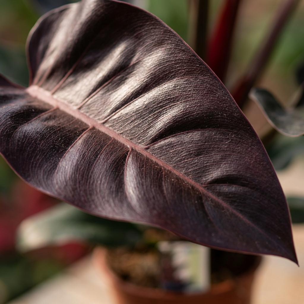 Green boutiQ - Zimmerpflanze - Philodendron - Philodendron Imperial Red - Rot - Wenig Pflege - 1 Pflanze - Topf 19cm - Höhe 60cm