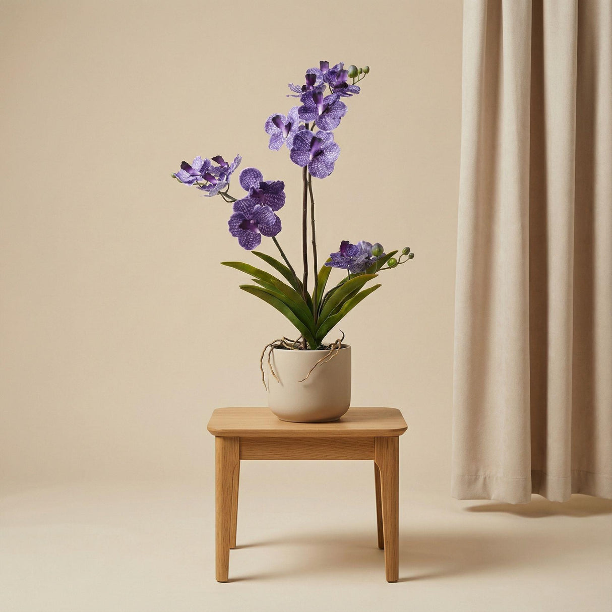 Künstliche Vanda Orchidee violett H60cm inkl. Topf