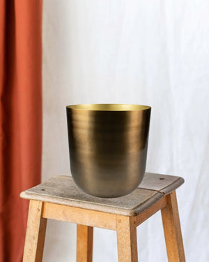 Goldener Blumentopf d20cm