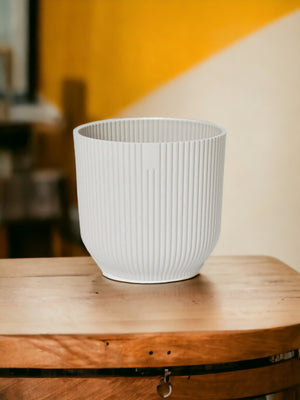 Elho Weißer Blumentopf – D22 x H20