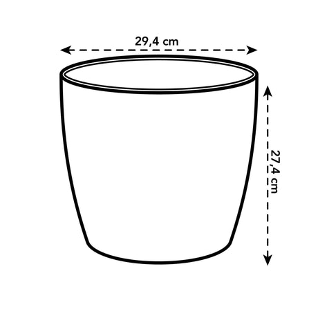 Livraison plante Pot elho Brussels Round Wit D30 x H27