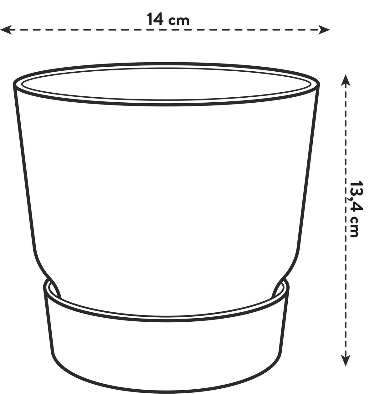 Livraison plante Pot elho Greenville Rond vert 14 cm