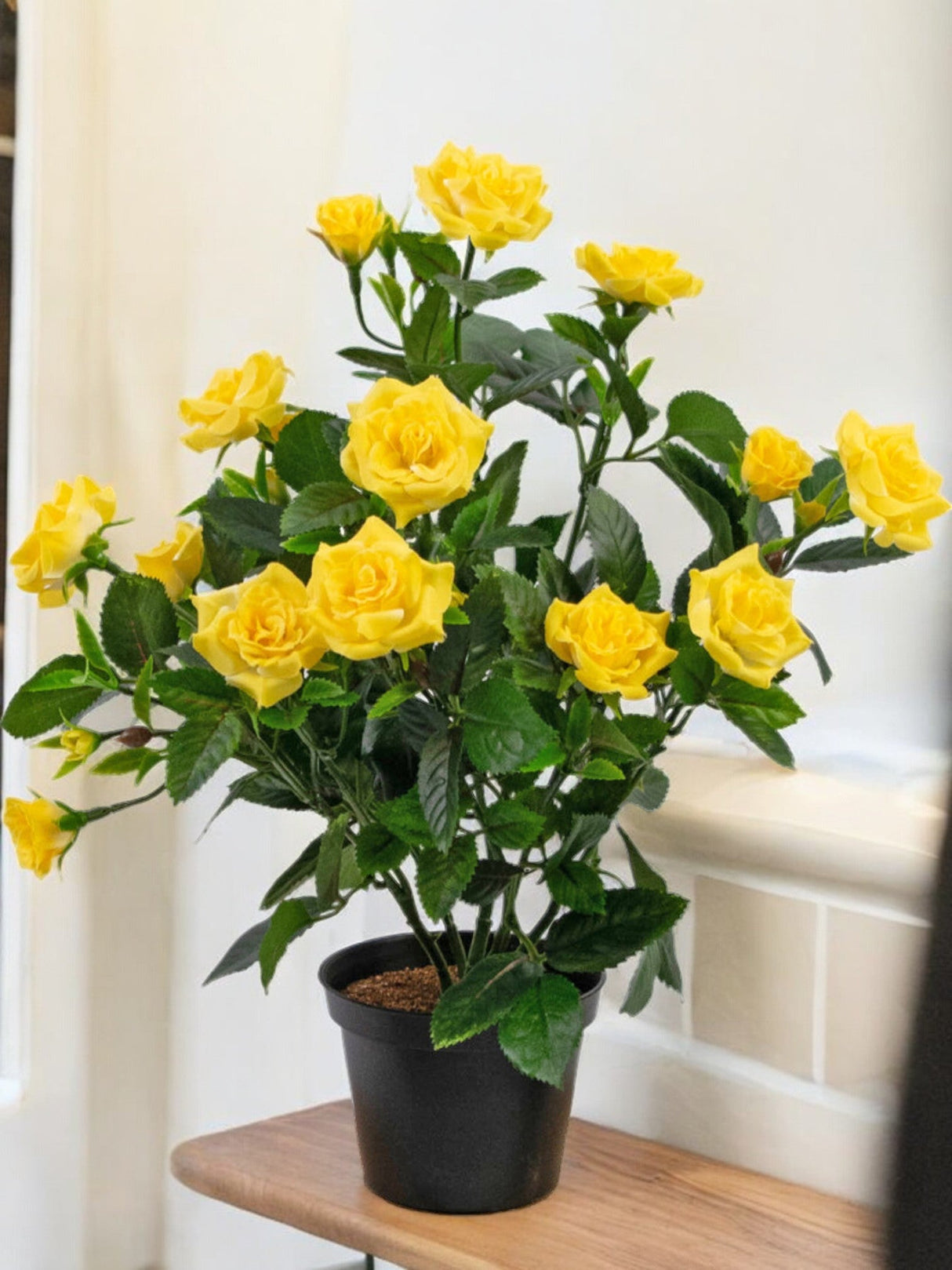 Livraison plante Rose Miniature Jaune Artificielle