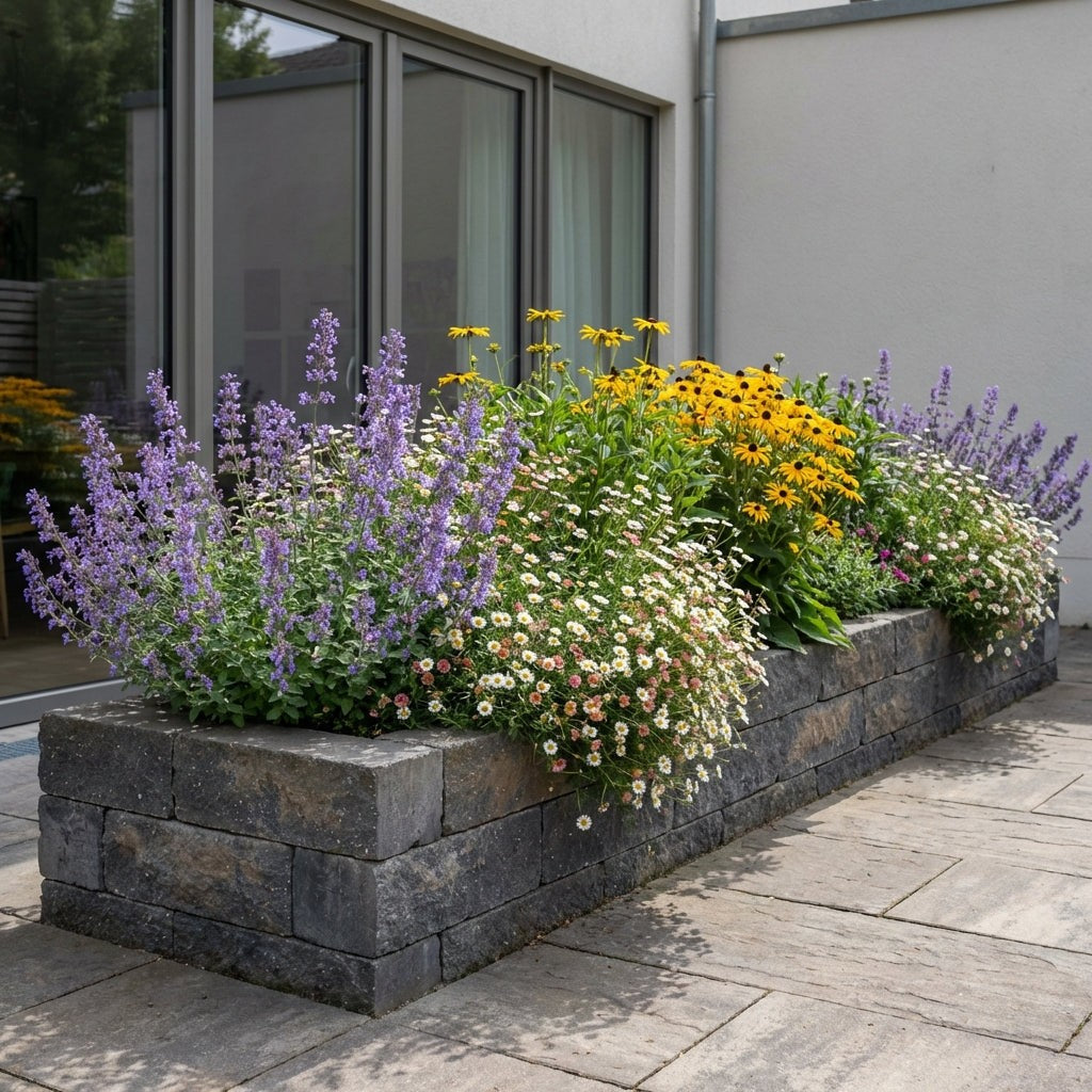Pack Façade Plein Soleil Blanc & Jaune & Violet - 18 plantes — photo 5