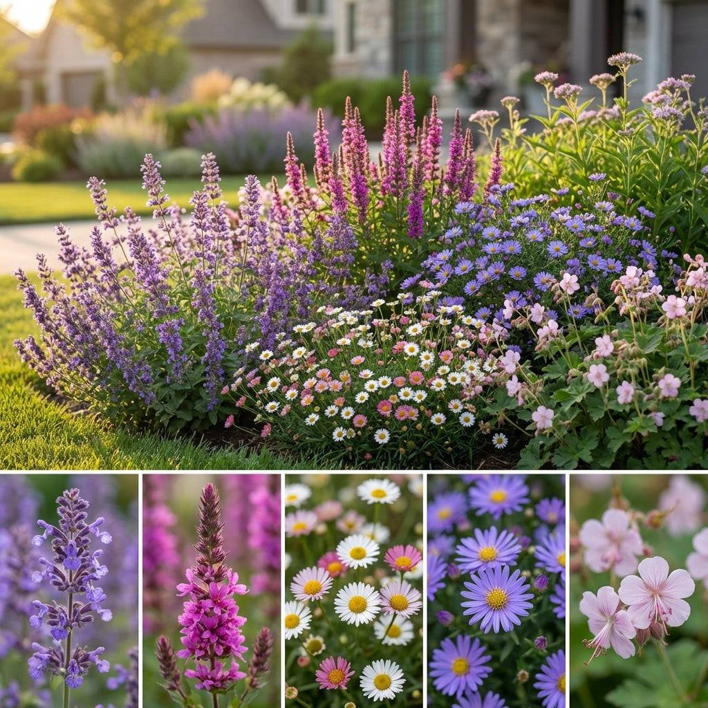 Pack Massif Plein Soleil Rose & Blanc & Violet - 30 plantes — photo 3
