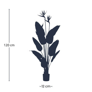 Künstliche Paradiesvogelblume im Topf h120cm
