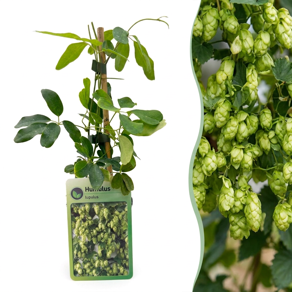 Houblon Nordbrau - Humulus lupulus - lot de 4 plants - pot Ø9 cm