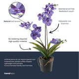 Künstliche Vanda Orchidee violett H60cm inkl. Topf