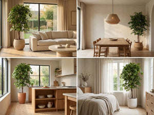 Künstlicher Ficus, Premium-Qualität, H 140 cm