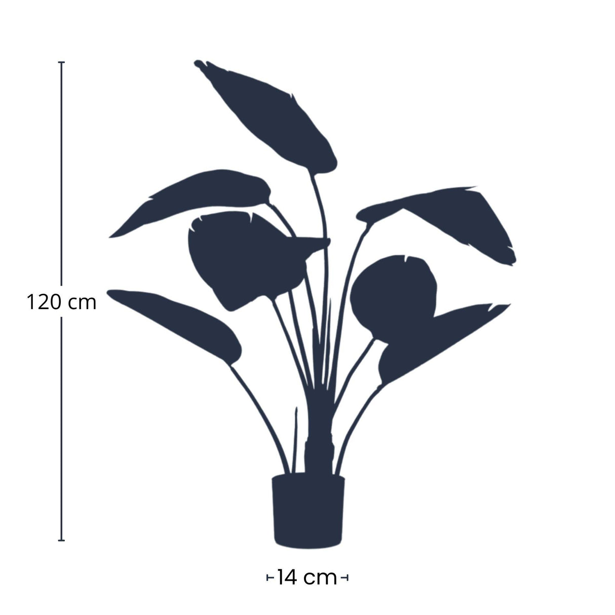 Künstliche Strelitzia im Topf H120cm