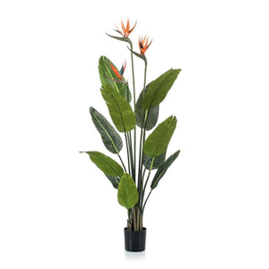 Künstliche Paradiesvogelblume im Topf h120cm