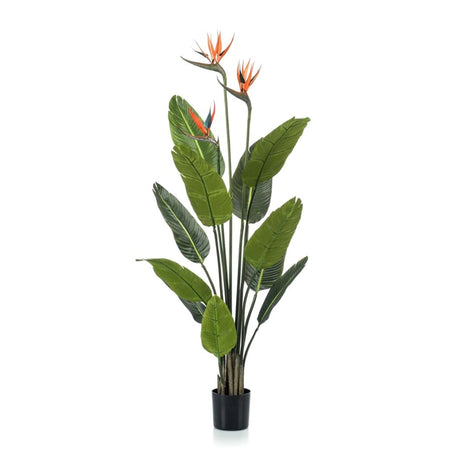 Künstliche Paradiesvogelblume im Topf h120cm