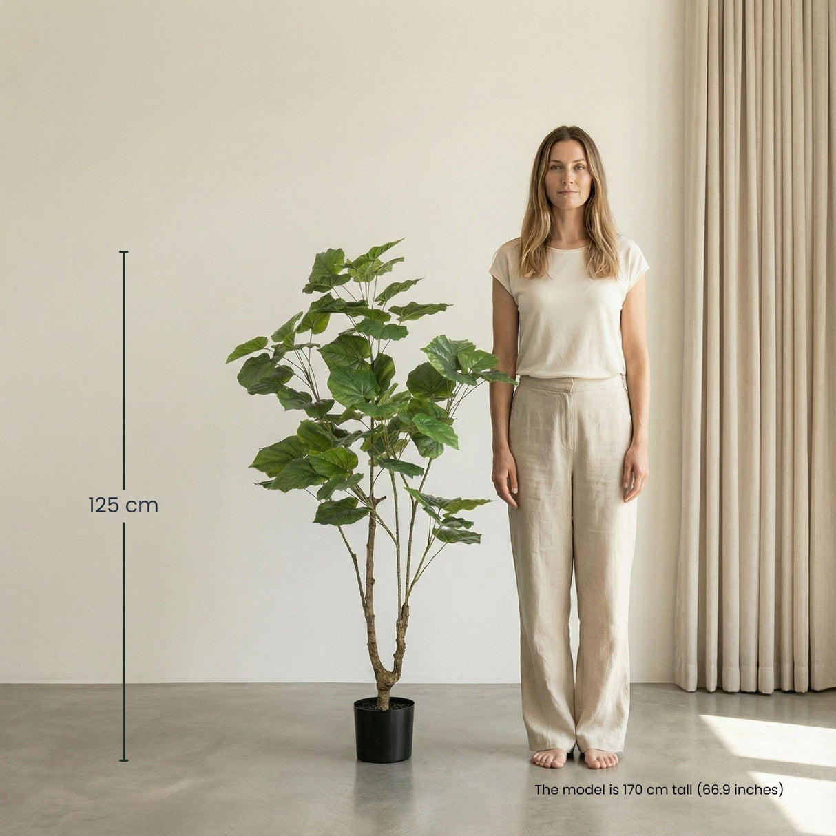 Ficus Umbrella Kunstpflanze H 125 cm