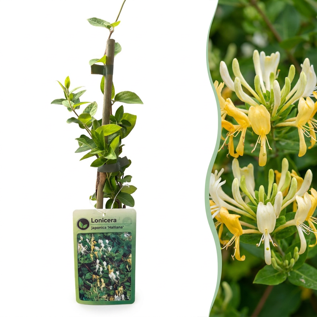Chèvrefeuille du Japon Halliana - Lonicera japonica - H 35 cm, pot Ø9 cm - photo 7