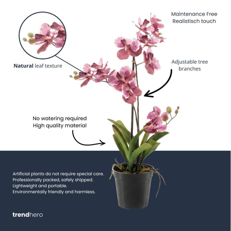 Künstliche Vanda-Orchidee, H60cm