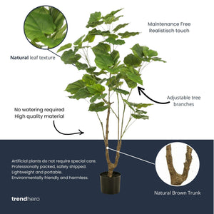 Ficus Umbrella Kunstpflanze H 125 cm