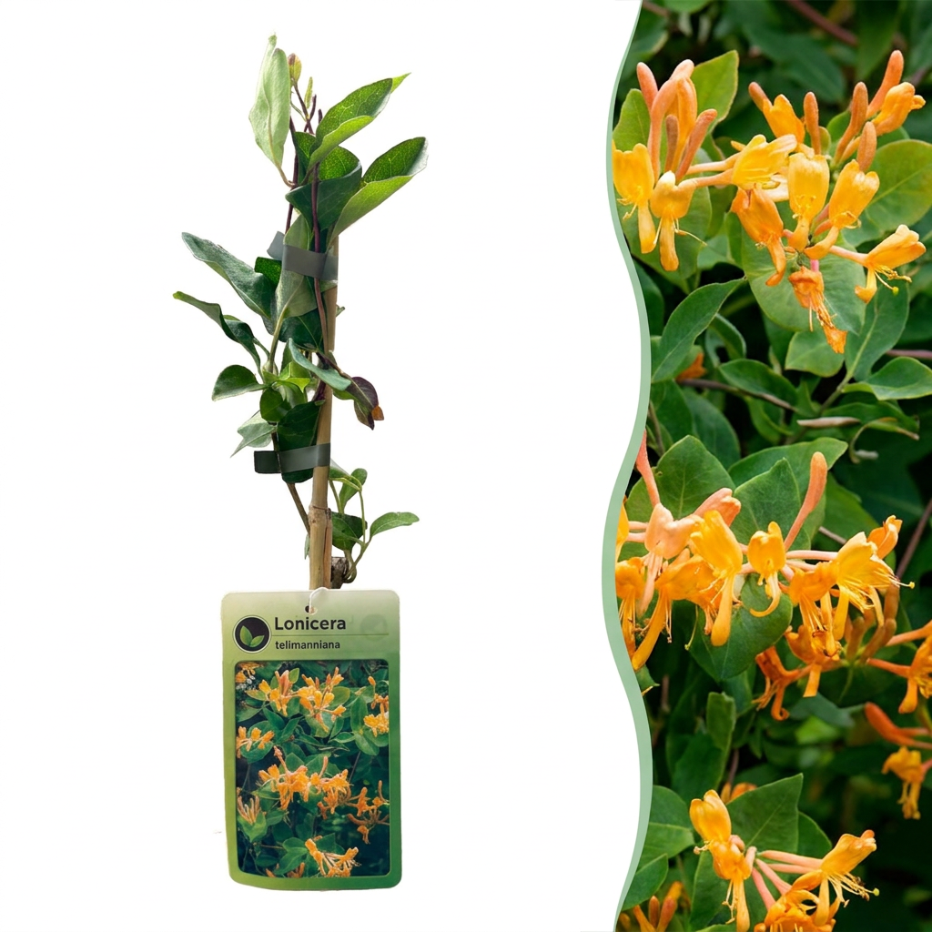 Chèvrefeuille de Tellmann - Lonicera × tellmanniana - H 35 cm, pot Ø9 cm - photo 7