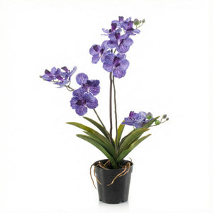 Künstliche Vanda Orchidee violett H60cm inkl. Topf