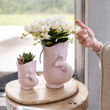 Kolibri-Orchideen | Witte-Orchidee 'Nazaré' + Fischtopf rosa - Topf Ø9cm | Bloeiende kamerplant - vers van de kweker